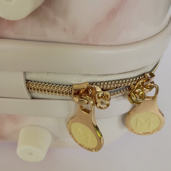 Marcy Mckenna The Essentials Milan Beauty Case Marble Gold hardware Case NWT - Picture 4 of 12